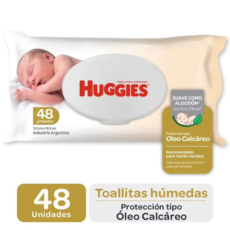 Toallitas Huggies óleo calcáreo 48u.